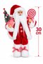 New Year's Santa Claus Figure 30 cm Decorative Ornament with Tree and Candy Lollipop Detail - 3