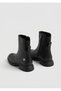 D26Kb-8460 Genuine Leather Boots with Rubber Back Detail and Zipper for Women - 3