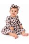3-18 Months Baby Girl Polka Dot Belted Dress and Headband Set - 2