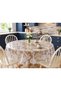 Pvc Transparent Patterned Erasable Oilcloth Tablecloth White Floral-128 - 4