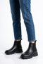 Dolas double rubber non-slip sole women's boot black leather