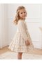 Cotton Girls' Special Design Rabbit Embroidered Layered Ruffle Dress - 3