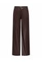 Women's Brown Onlsmooth Hw Faux Leather Wide Pant Cc Pnt Trousers