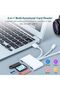 قارئ بطاقات SD لأجهزة iPhone/iPad، قارئ بطاقات ذاكرة عالمي 5 في 1 لبطاقات SD/TF/محركات أقراص USB، USB C/ - 3