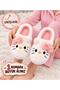 Women's 2-Pack Hello Figured Plush Soft Washable House Slippers Thick Soled Warm House Slippers - 4