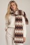 Baklava Pattern Scarf - Long Angora Soft Knitwear Plaid Checkered - 4