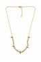 Geometric Detailed Stone Gold Chain Necklace