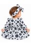3-18 Months Baby Girl Polka Dot Belted Dress and Headband Set - 5