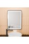 Rectangular LED Mirror, 45x60cm, EDGE Touch, Defogging System, Black Frame
