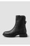 D26Kb-8460 Genuine Leather Boots with Rubber Back Detail and Zipper for Women - 4