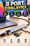 8 Port Type-C Multiplexer – 4K Hdmi, Usb, Rj45 Ethernet, Sd and Tf Card Reader