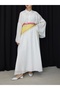 Piliseli Spanish Sleeve Oversize Skirt Suit - 3856 - White - 3