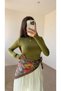 Finger Detail Blouse - Hpm - Green - 2