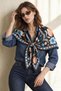 Retro 80S Vintage Floral Pattern Orange Soft Scarf & Foulard - 4
