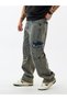 Zippered Tassel Detailed Copper Men's Baggy Jean Trousers Coc3593 - 5
