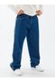 Blue Men's Baggy Jean Trousers with Side Stripe Detail Coc3601