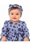 3-18 Months Baby Girl Polka Dot Belted Dress and Headband Set - 3