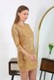 Women's Micro Fabric Mini Shiny Dress Yellow - 5