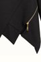 Zipper Detailed Asymmetrical Cut Black Sweatshirt - 2