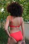 Women's Push-Up Bow Bottom Top Red Bikini Suit - 4