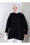 Women's Circular Neck Oversize Knitwear Tunic Sweater Tesettür - 4