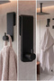 Shower Cabinet Hanger for Glass Cabinets Ss201 Stainless Steel Single Rod Color Matte Black 3 Pieces in Pack - 2