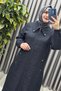 Women's Clothing Plus Size Jacquard Printed Quilted Full Length Overcoat - 6