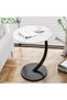 C Shaped End Table, Coffee Table, Round Side Table, Couch Table, Snack Side Table, for Small Spaces, - 7