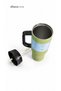 Steel Thermos Flask with Straw 1200 ml with Handle and Lid Green - 3