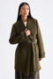 Belted Plush Coat 8011
