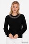 Collar Embroidered by Hand Wool Blended Knitwear Blouse