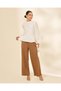 Women Ivory Crew Neck Blouse - 4