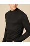 Men Black High-Neck Sweater - 4