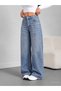 Women's High Waist Stone Detailed Flared Jeans with Pocket Detail - 4