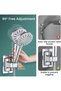 Xspring Adjustable Shower Head Holder, Removable Handheld Showerhead and Wall Mounted Suction Bracke - 2