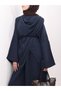 Shawl Detailed Skirt and Trouser Set - Navy Blue - 4