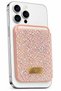 1 Piece Glittery Adhesive Phone Back Card Holder with Stone, Credit Card Id Pocket, Card Holder Pink Hx1 - 2
