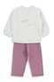 Floral Printed Snap-On Shoulder Set for 2-5 Years - Lilac