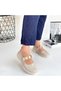 Okira Beige Patent Leather Oxford Shoes - 4