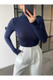 Stand-Up Collar Transparent Blouse - 2
