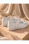 Girl's Evening Dress Ballerina Shoes Silver/Grey Pearlescent Orthopedic Stone Bowknot Velcro 31-36 - 4