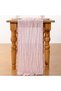 Cheesecloth Table Runner, Boho Rustic Sheer Table Runners, Cheese Cloth Runner for Spring Easter Wed - 5