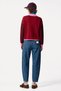 Woman's Red Polo Collar Sweater - 3