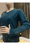 Women's Middle-Aged and Above Sea Tail Winter Mom Combed Cotton Blouse - 3