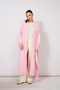 Belted Long Ti̇ko Cardigan Pink - 2