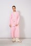 Belted Long Ti̇ko Cardigan Pink