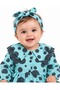 3-18 Months Baby Girl Polka Dot Lace Detailed Dress and Headband Set - 3