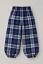 Boy's Blue Plaid Patterned Relaxed Fit Jogger Pants - 3