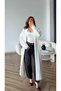 Women's Shawl Collar Oversized Knitwear and Bearded Furry Cardigan - 4