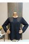 Women's Middle-Aged and Above Sea Shell Motif Winter Mother Combed Cotton Blouse
